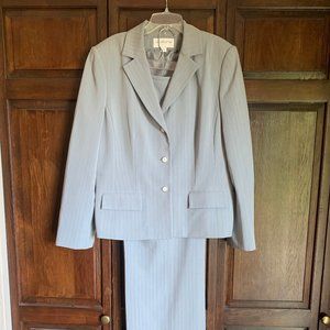 Liz Claiborne three button Gray Pinstripe Suit